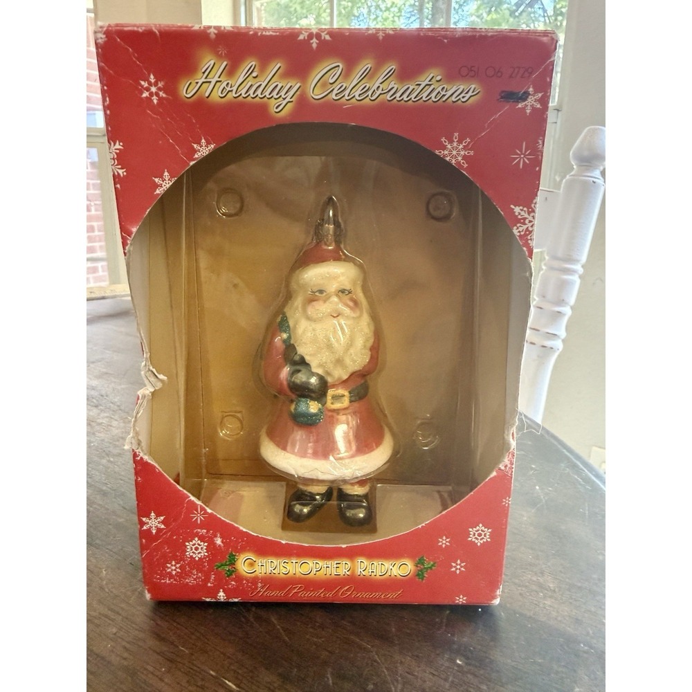 Christopher Radko Ornament Santa Holiday Celebration‎ Charm VTG